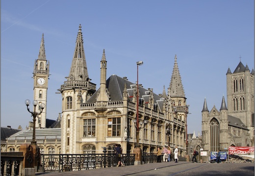 Gand, old Post Office & Sint-Niklaaskerk  #02